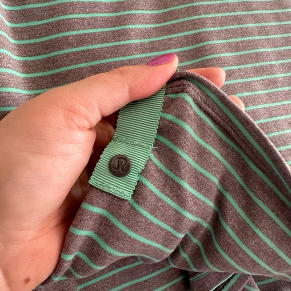 Lululemon Athletica Parallel Stripe Menthol Heathered Slate Vinyasa Scarf Rulu - Picture 10 of 12